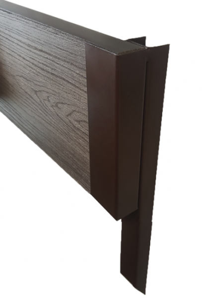 Угловой элемент металлический для досок грядок из ДПК 225мм Коричневый купить в Нарткале