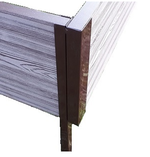 Угловой элемент металлический для досок грядок из ДПК 300мм Коричневый купить в Нарткале