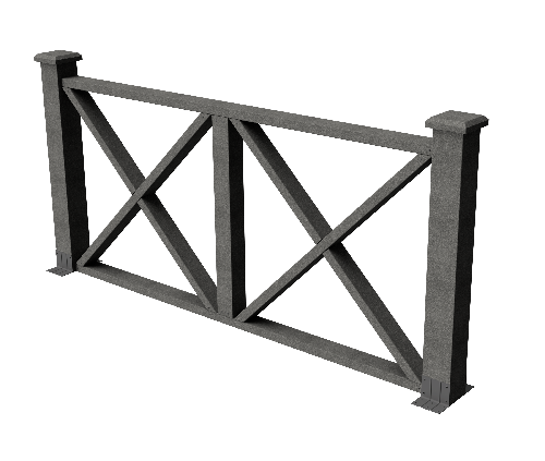 Ограждения декоративное ДПК GRINDERDECO Тауэр серый базальт купить в Нарткале