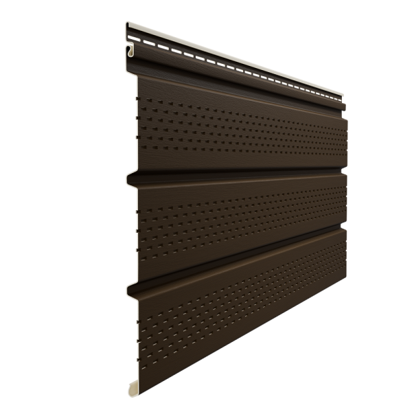Софит Элит со сплошной перфорацией Коричневый (темный дуб) купить в Нарткале