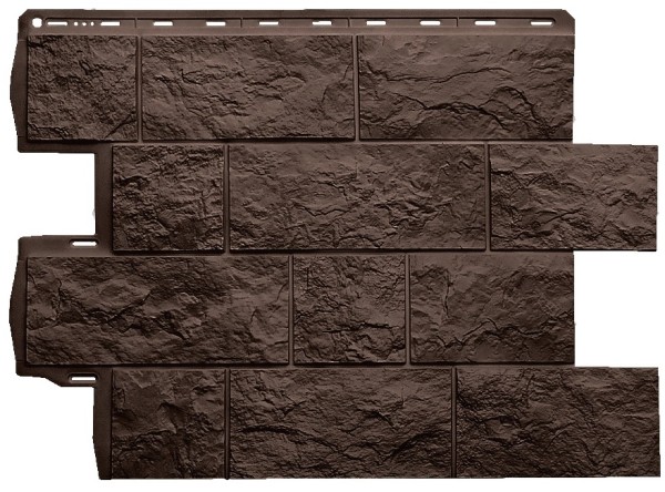 Фасадная панель Альта-Профиль Туф ЭКО Коричневый купить в Нарткале