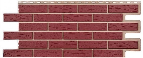Фасадная панель T-Сайдинг-Кирпич Саман Бордовый купить в Нарткале
