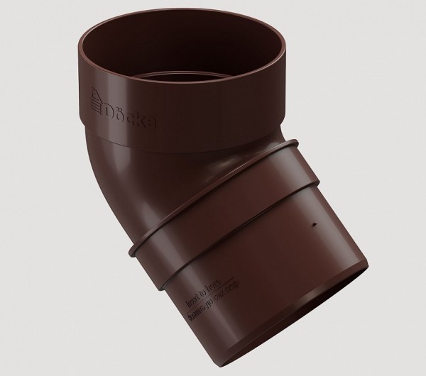 Колено 45˚ПВХ Docke STANDART Тёмно-коричневый купить в Нарткале