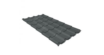 Металлочерепица камея 0,45 PE RAL 7005 мышино-серый