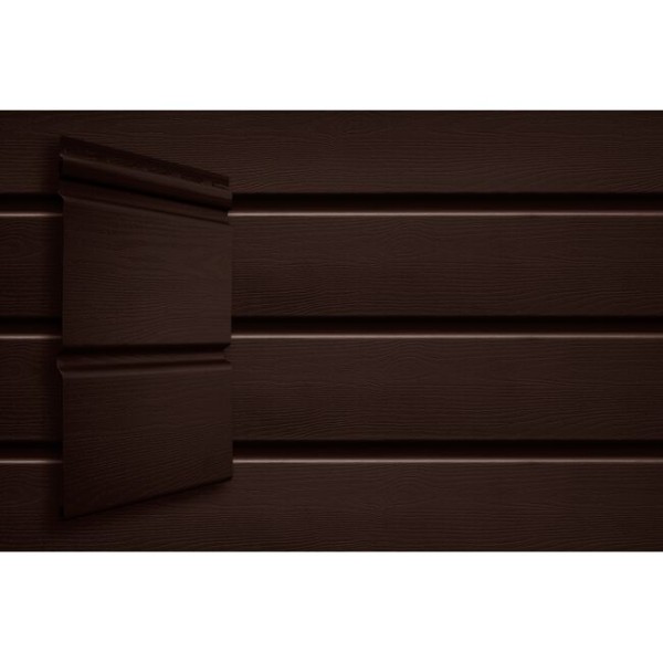 Виниловый сайдинг Grand Line Double-Брус Тёмный Дуб купить в Нарткале