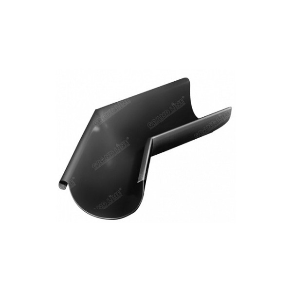 Водосток Grand Line 125x90 – Угол наружный 135° RAL 9005 купить в Нарткале