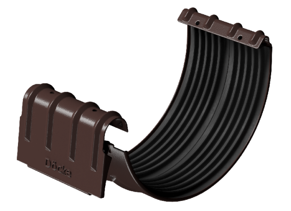 Соединитель желобов D125 Döcke STAL PREMIUM Шоколад, (RAL 8019) купить в Нарткале