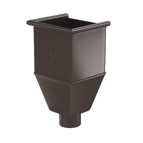 Водосток Aquasistem, система 125x90 - Воронка_водосборная удлиненая RR 32 Тёмно-Коричневый купить в Нарткале
