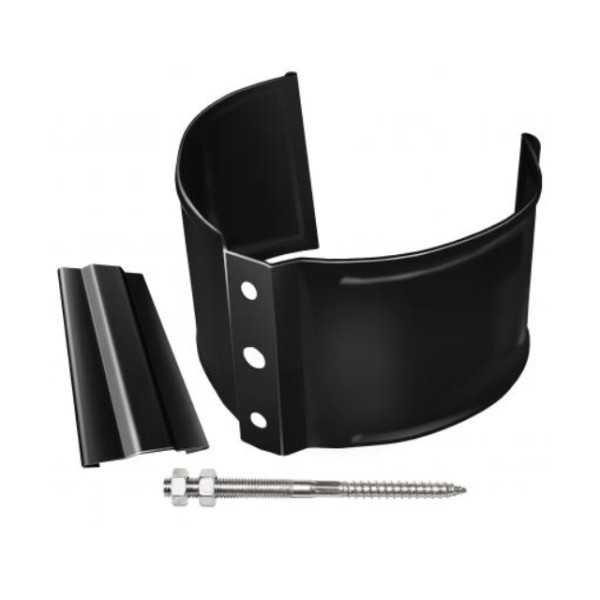 Водосток Grand Line 125x90 – Хомут трубы (на кирпич) RAL 9005 купить в Нарткале