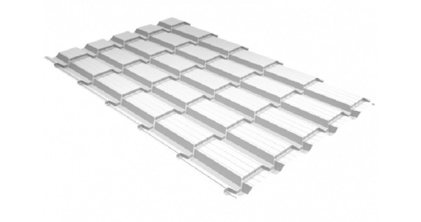 Металлочерепица GL квадро профи 0,45 PE RAL 9003 сигнальный белый купить в Нарткале