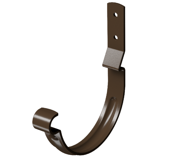 Карнизный крюк короткий (гнутый) D125 Döcke STAL PREMIUM Каштан, (RAL 8017) купить в Нарткале