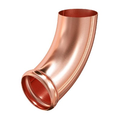 Водосток Aquasistem, система 125x90 - Отвод трубы декоративный медный