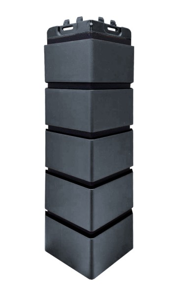 Угол Grand Line состаренный кирпич премиум Графит (шов RAL 9005) купить в Нарткале