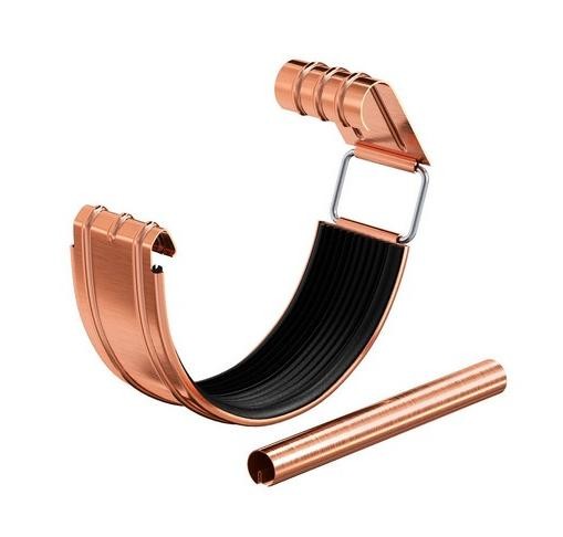 Водосток Aquasistem, система 125x90 - Соединитель желоба с уплотнителем медный купить в Нарткале