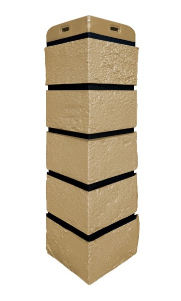 Угол Grand Line состаренный кирпич премиум Песочный (шов RAL 9005) купить в Нарткале