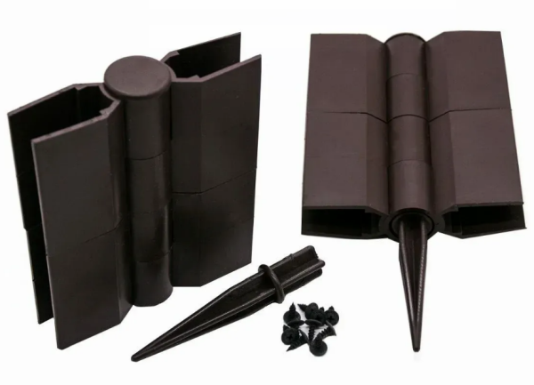 Угловой элемент поворотный, пластиковый от 60° до 300° для доски 150х25 мм из ДПК коричневый Holzhof купить в Нарткале