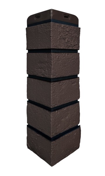 Угол Grand Line состаренный кирпич премиум Шоколадный (шов RAL 9005) купить в Нарткале