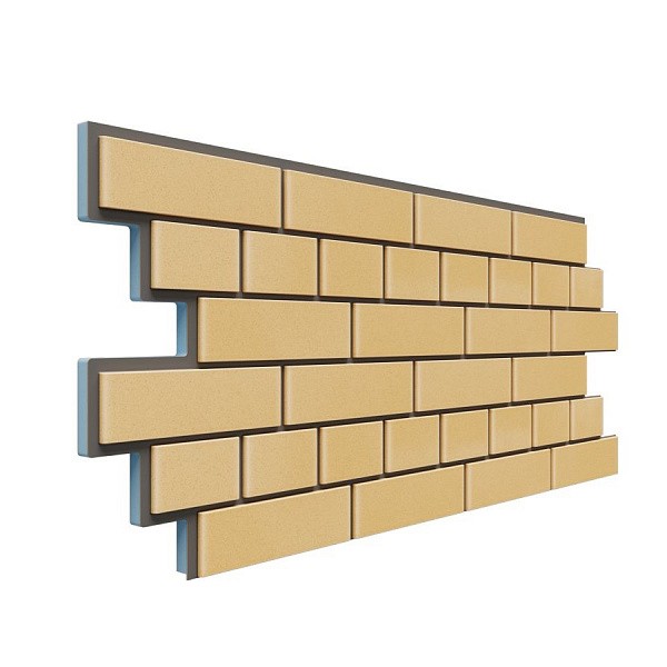 Фасадная термопанель Доломит кирпич 20мм Жёлтый купить в Нарткале