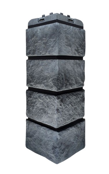 Угол наружный Grand Line Колотый Камень Антрацит, Шов чёрный купить в Нарткале