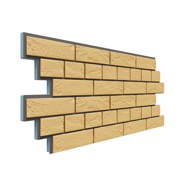 Фасадная термопанель Доломит Венецианский кирпич 20 мм Жёлтый купить в Нарткале