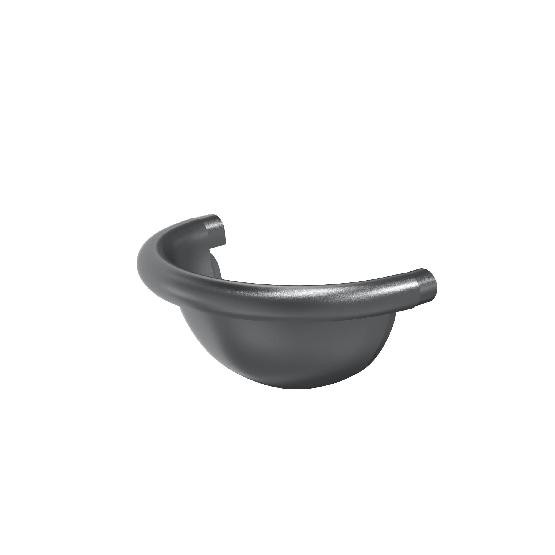 Водосток Aquasistem, Система 150/100 - Заглушка желоба универсальная полукруглая RR 23 Маренго matt купить в Нарткале