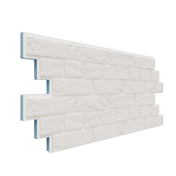 Фасадная термопанель Доломит Венецианский кирпич 20 мм Белоснежный купить в Нарткале